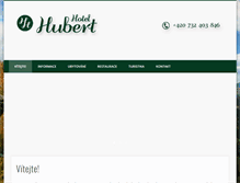 Tablet Screenshot of hotelhubert.eu